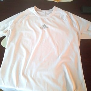 Men's white XL Adidas shirtsleeve shirt in excellent condition